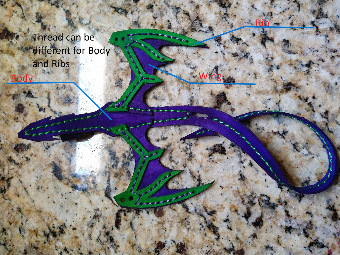 Dragon Familiar Leather Hand Cuff